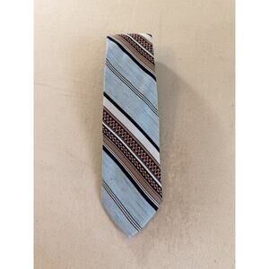 Oleg Cassini by Burma Vintage Necktie Blue Striped